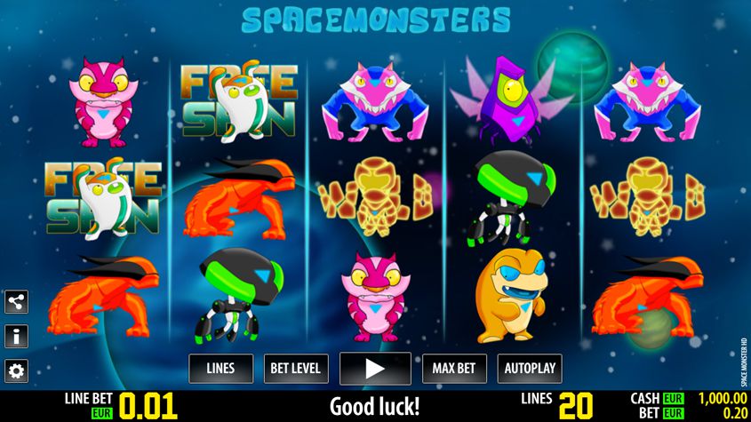 slot machine space monsters