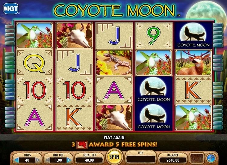slot machine coyote moon